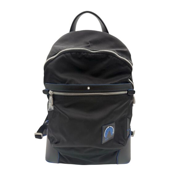 NEW Montblanc BLUE SPIRIT Nylon Leather Backpack - Picture 3 of 11